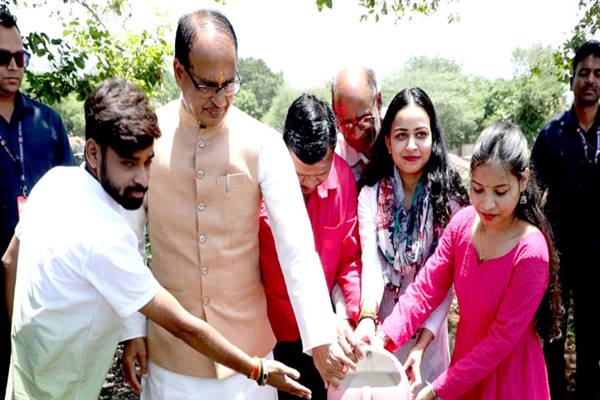 Plantation Tree : मुख्यमंत्री ने बादाम, गुलमोहर और पीपल के पौधे लगाए